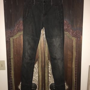 Washed black skinny pants
